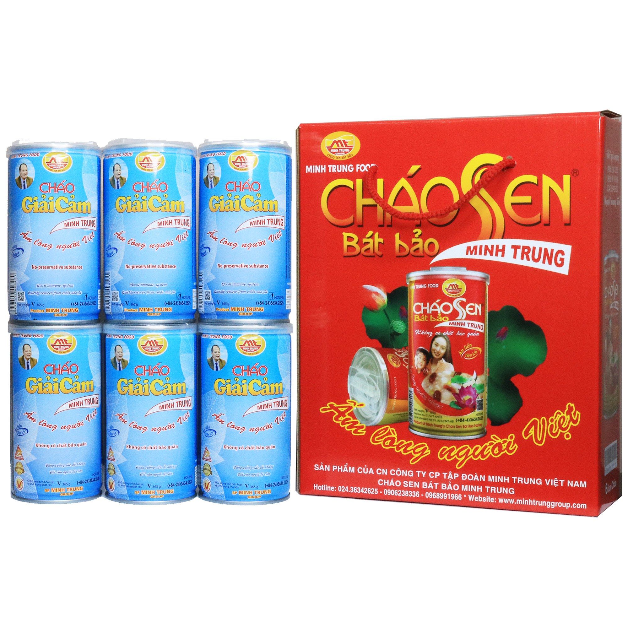 Cháo Giải Cảm Minh Trung lốc 3 lon - CHAOGIAICAM 3