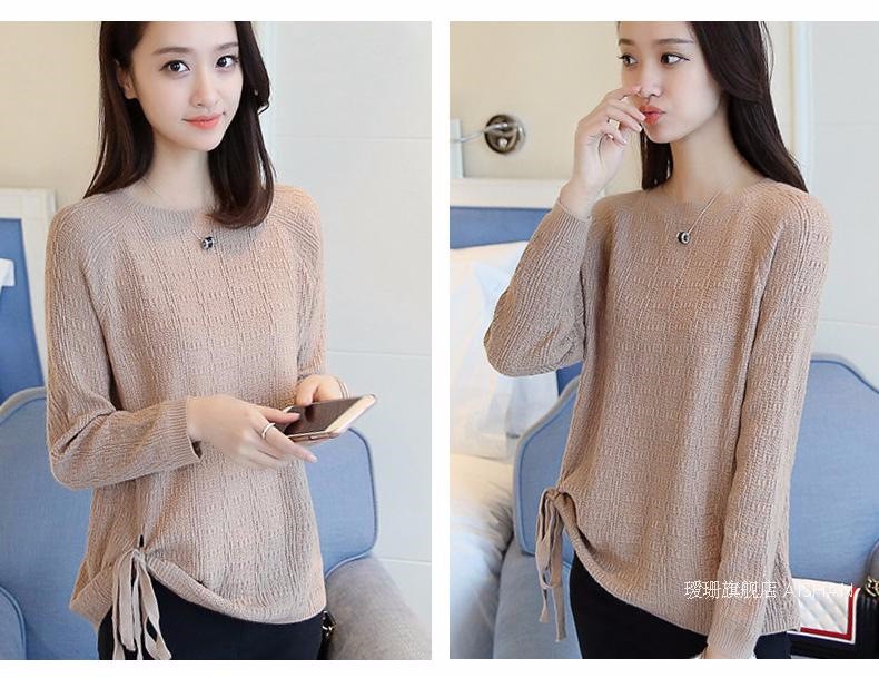Áo len nữ thắt nơ xinh xắn al16