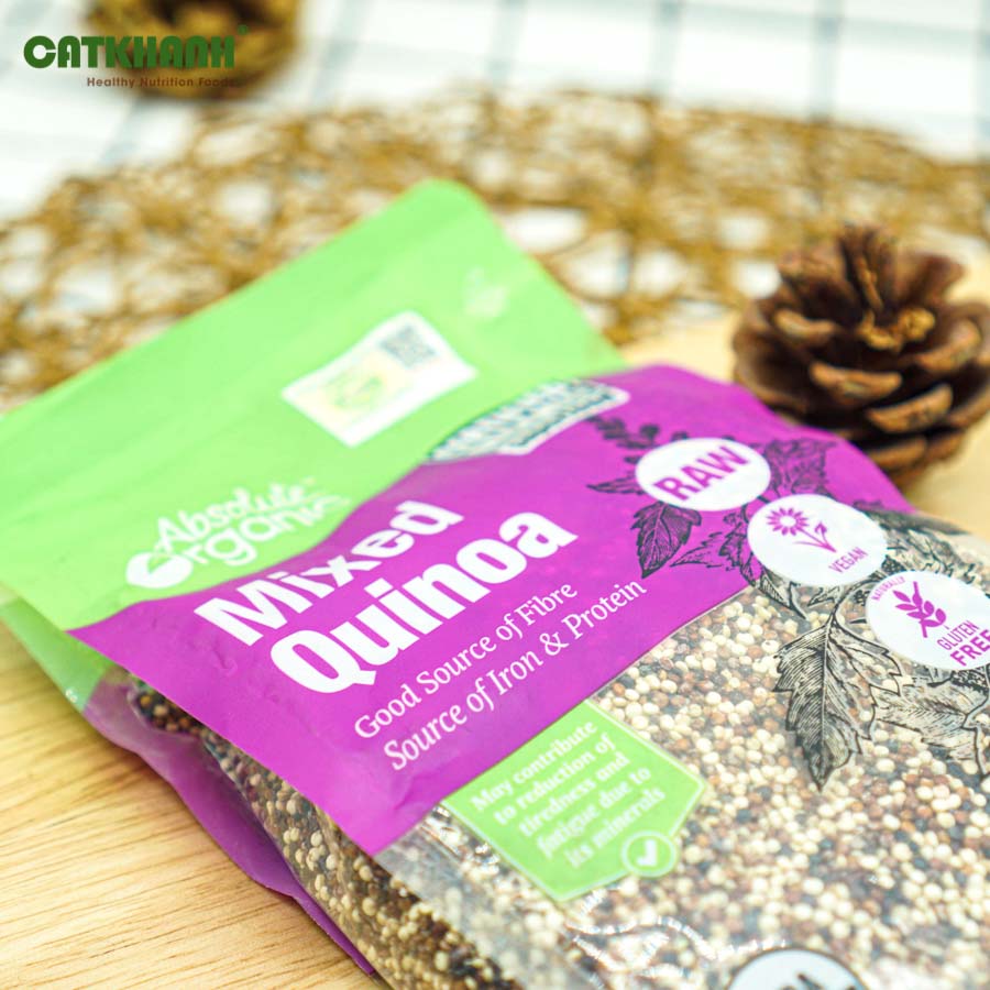 Hạt diêm mạch hữu cơ Absolute Organic Quinoa Mixed 3 loại diêm mạch (400 Grams) - Nhập khẩu Australia