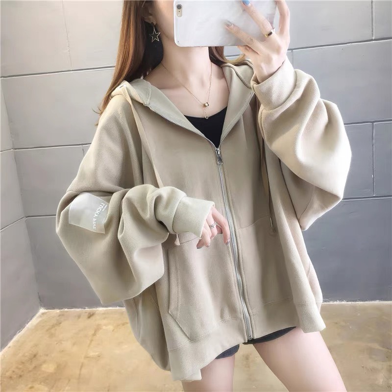 ÁO KHOÁC PHỐI HIỆU TAY THỜI TRANG HOODIE CÓ DÂY KÉO