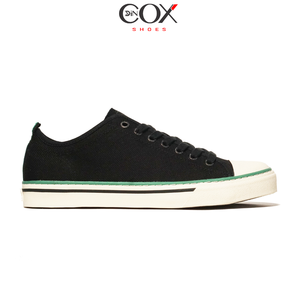 Giày Sneaker Vải Canvas Nam DC23 Black Dincox Đơn Giản Tinh Tế