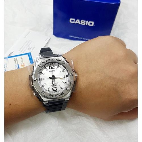 Đồng Hồ Nam Dây Nhựa Casio Standard MWA-100H-7AVDF Chính Hãng - MWA-100H-7A Gờ Kim Loại
