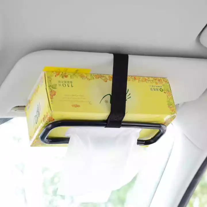 Giá treo giá đỡ khung sắt gắn hộp khăn giấy phía trước và sau ghế xe hơi xe ô tô tiện lợi