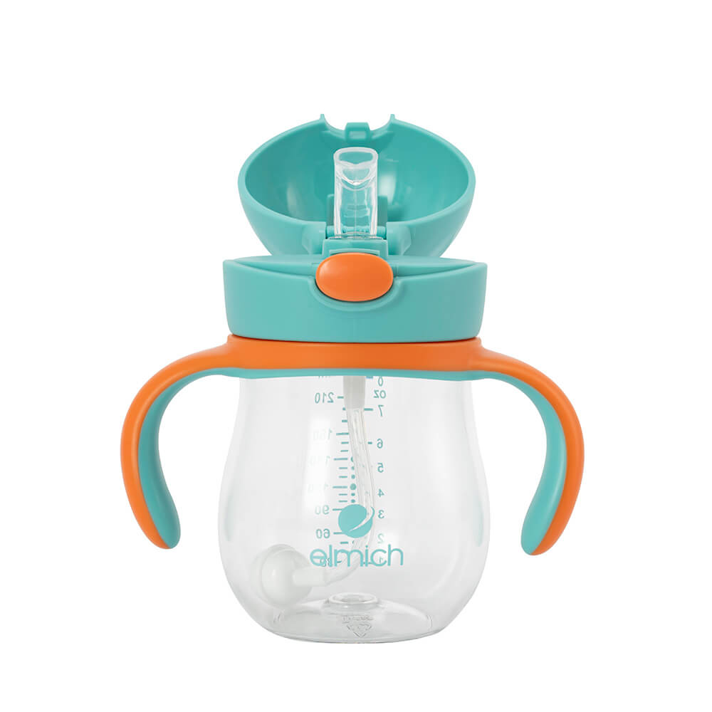 Bình nước trẻ em Elmich BabyCare EL8368 240ml, Hàng chính hãng, nhựa Tritan, ống hút lọc cặn-JoyMall