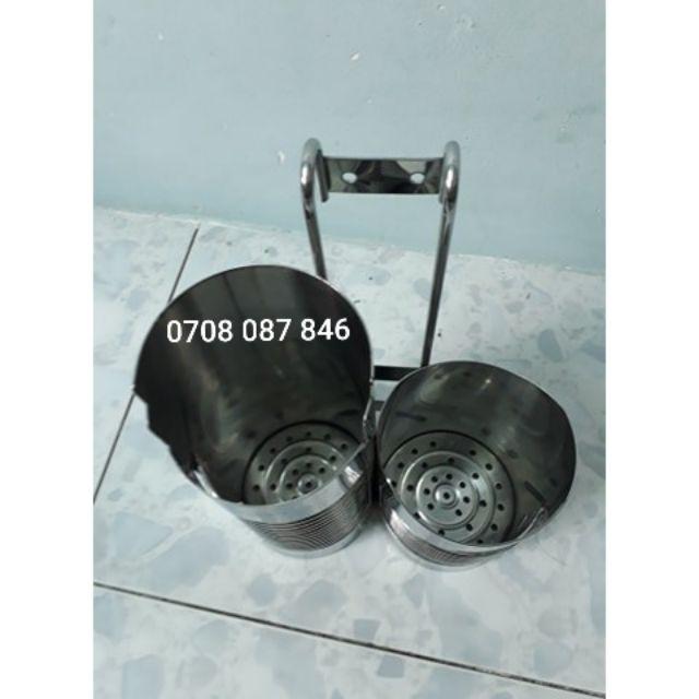 Ống đựng đũa muỗng INOX 304 (đơn, đôi) 1 ngăn, 2 ngăn