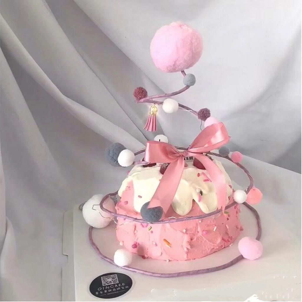 Korean Style Cake Topper Card Sticks Birthday Party Cake Centerpieces