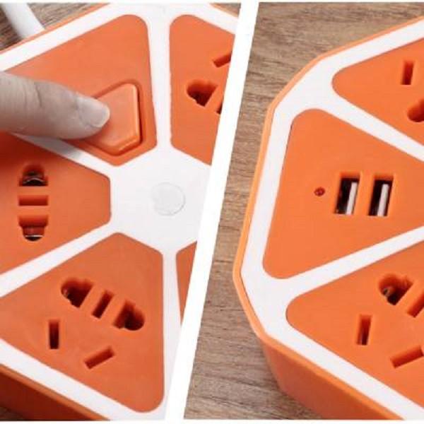 Ổ CẮM ĐIỆN TRÁI CAM 2 CỔNG USB CAO CẤP