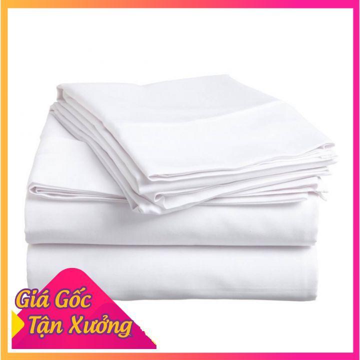 Vỏ chăn cotton khách sạn trắng trơn T300 1m8x2m, 2m2x2m, 2m4x2m2