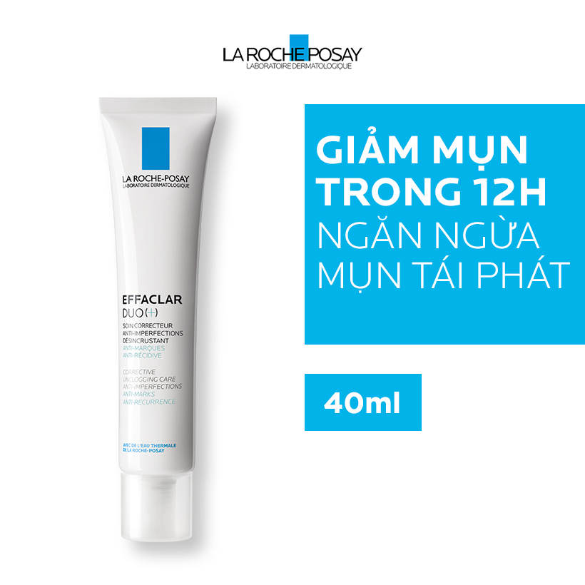 Bộ sản phẩm giảm dầu, giảm mụn ngừa thâm hiệu quả sau 12h La Roche-Posay Effaclar Duo+