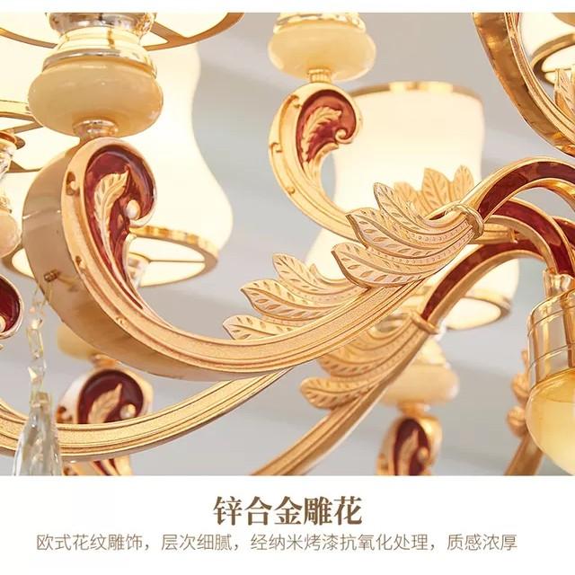 Đèn chùm pha lê cao cấp 8 và 15 tay bóng, tặng kèm bóng led
