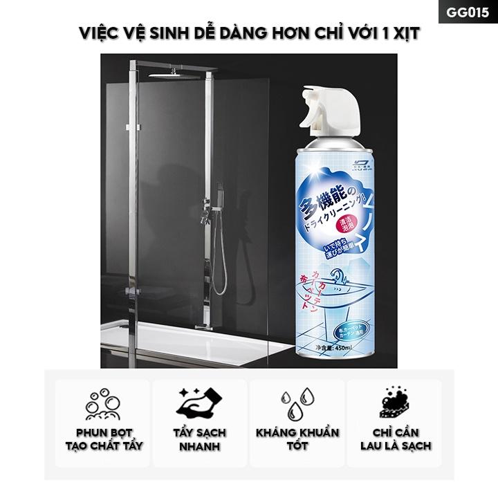 Chai Xịt Tẩy Rửa Bồn Cầu Nhà Vệ Sinh Làm Sạch Bóng Vòi Sen Hoặc Các Bề Mặt Inox Trong Toilet An Toàn Khi Xịt Dùng GG015