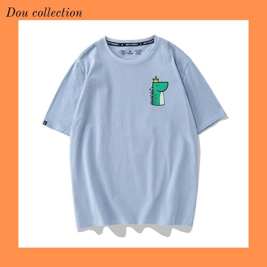  Áo Thun Nữ Tay Ngắn Hình Icon Khủng Long Nhiều Màu - Unisex - Cotton - Mã AT019