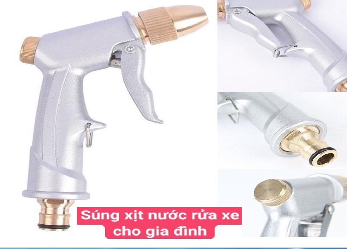 Vòi Xịt Nước, Súng Xịt Nước Rửa Xe, Tưới Cây, Áp Lực Cao Dành Cho Gia Đình - Henrysa