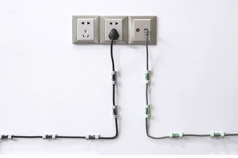 Vỉ 20 kẹp nhựa cố định dây điện tiện dụng - TP093