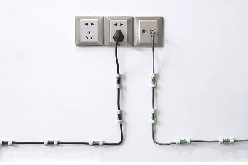 Bộ 16 nẹp dây điện chống rối dán tường (giao màu nghẫu nhiên) - TP090