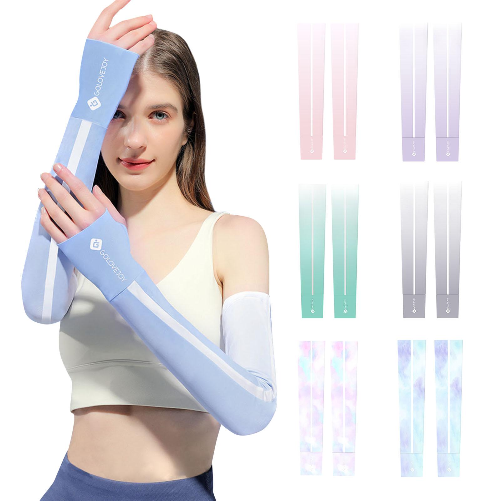 Tay áo chống nắng làm mát có lỗ ngón tay để Lái xe Đạp xe Chơi gôn