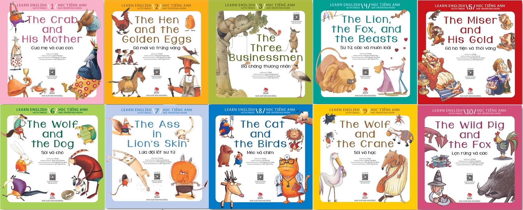 Trọn bộ sách Học tiếng anh qua truyện ngụ ngon - Learn English with Fables - Tập 1 - 10