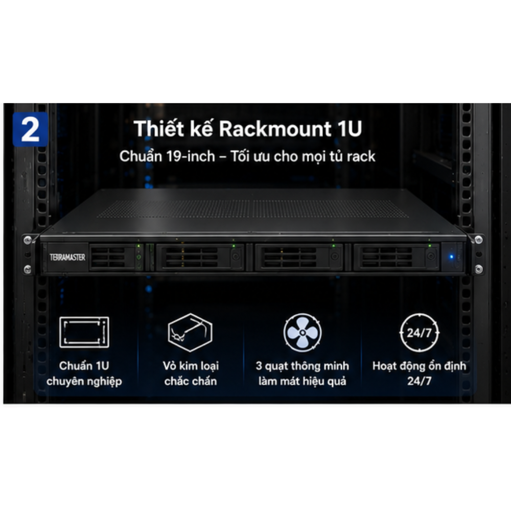 Thiết bị DAS TerraMaster D4-320U 4-bay hàng chính hãng