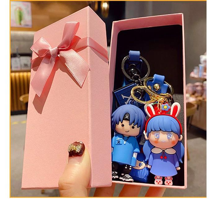 Móc khóa Cặp Couple xanh chành xanh lét