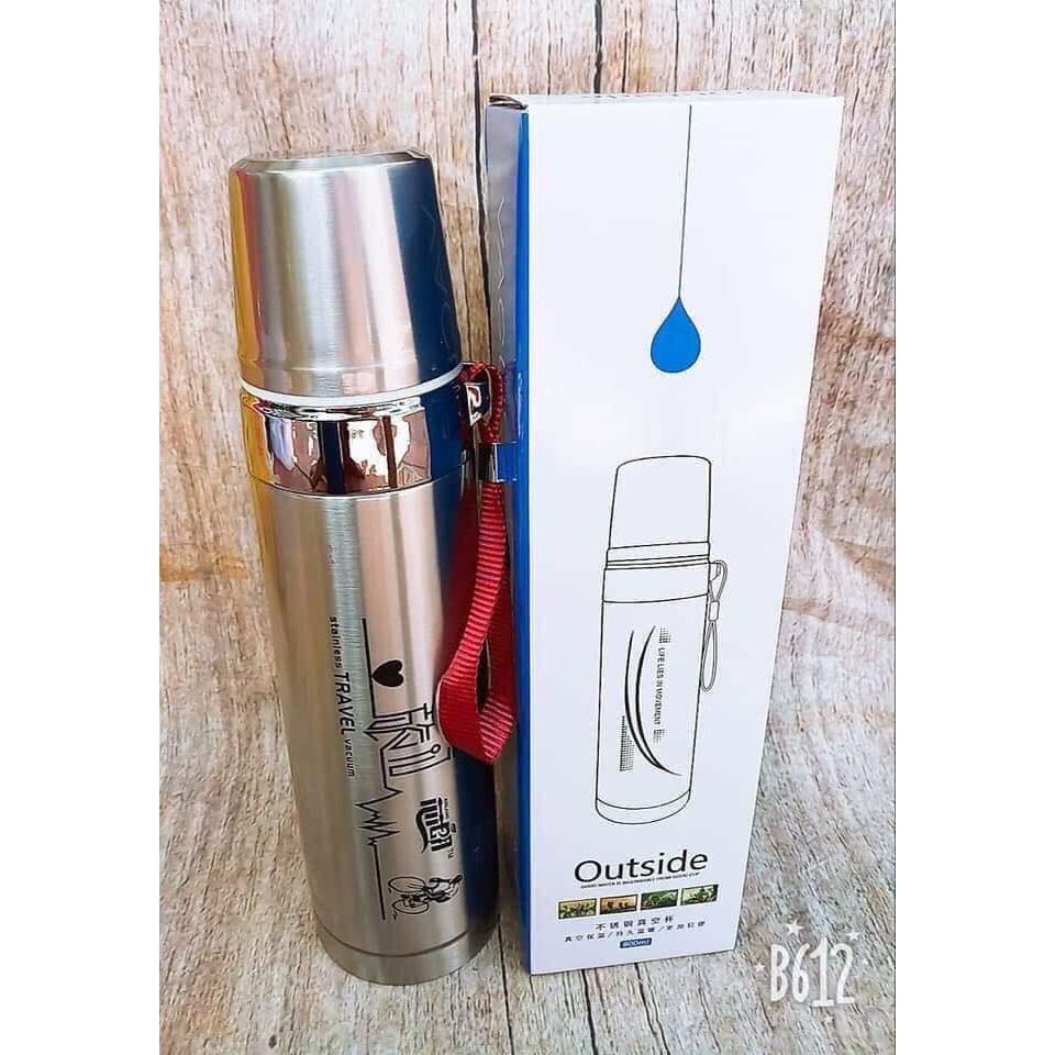 1 Bình Nước Giữ Nhiệt Inox 800 Ml - Miễn Phí Vận Chuyển