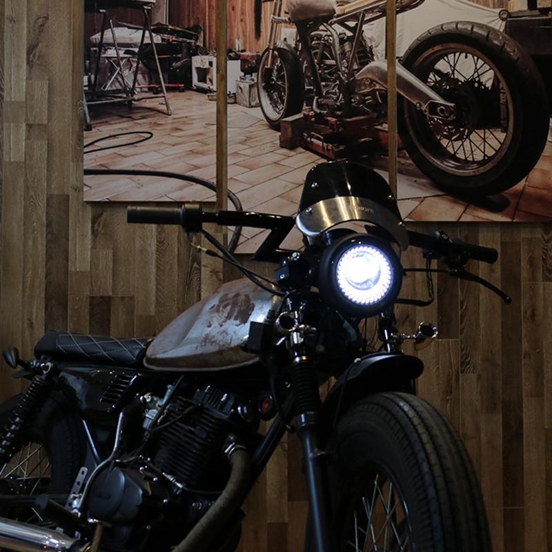 Đèn Pha Led B' Cho Xe Mô Tô Cg125 Cafe Racer
