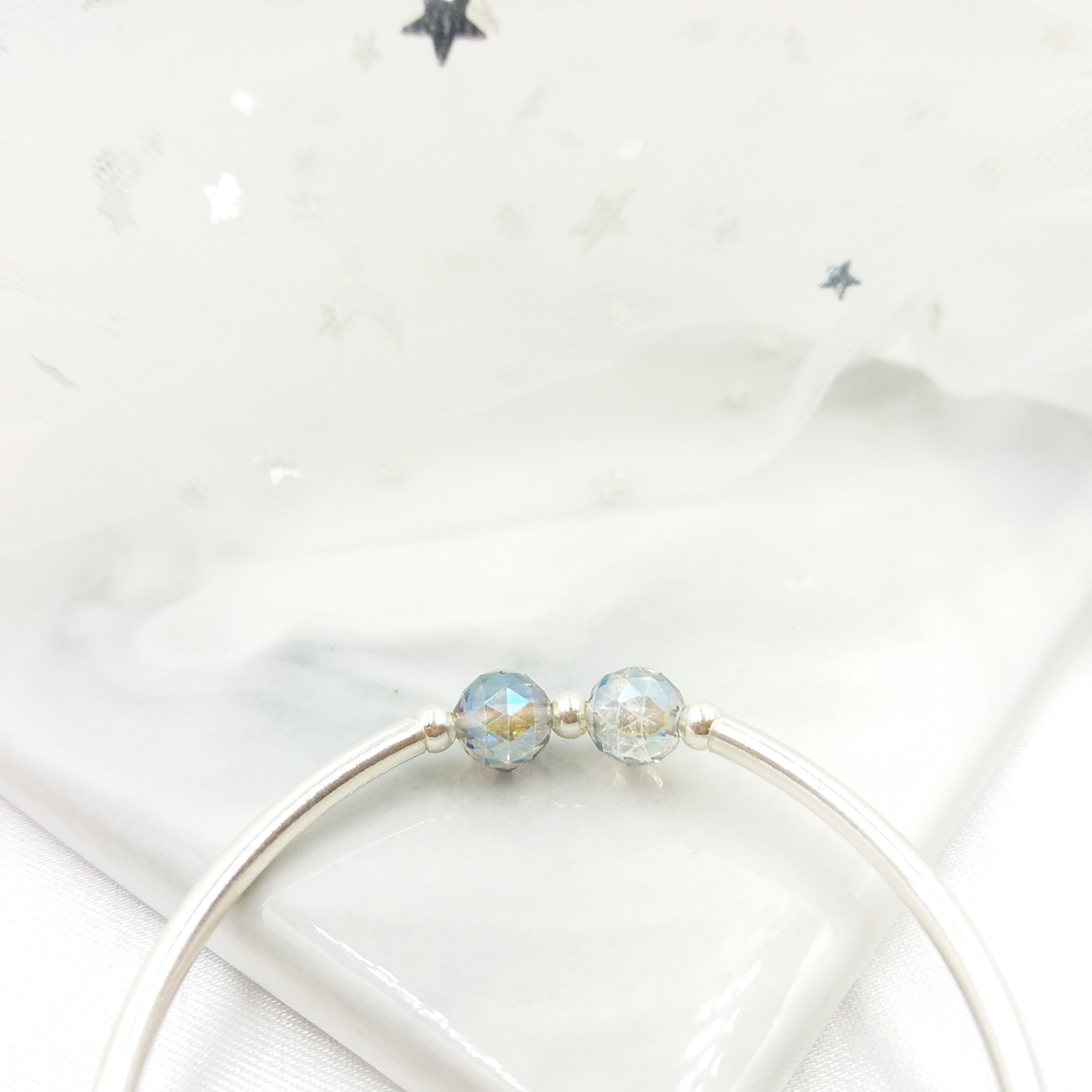 Vòng Tay Thập Lý Đào Hoa Đá Topaz Phối Charm Bạc 925