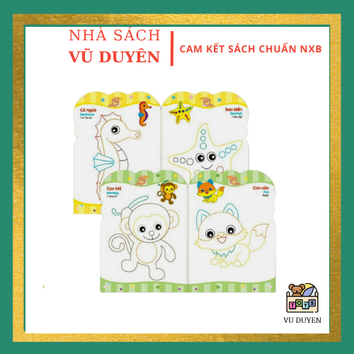 Sách Tô Màu - Bé tô màu nhà trẻ song ngữ việt anh - Bộ 8 quyển