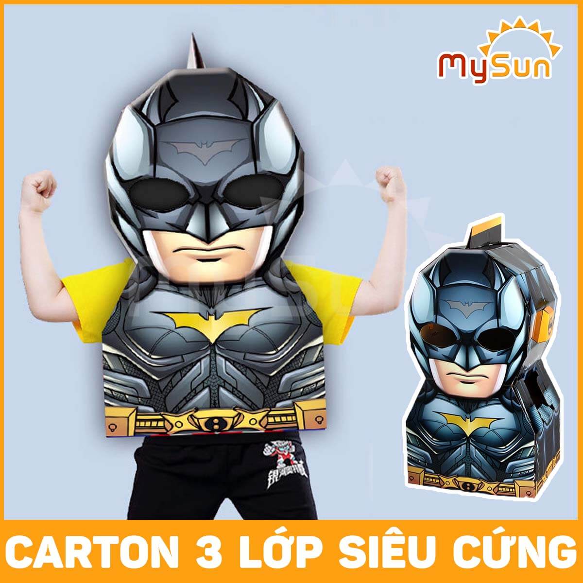 Bộ đồ chơi hóa trang bìa carton SIÊU NHÂN Marvel người nhện Spiderman, Iron man, Batman, Hulk, Thanos, Thor