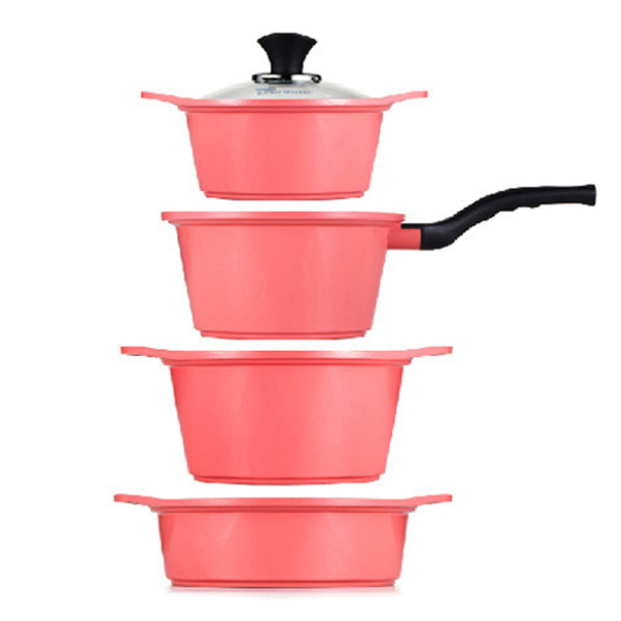 Nồi đá Ecoramic cao cấp phủ 5 lớp chống dính ceramic- 22 cm (22 CASSEROLE _IH)