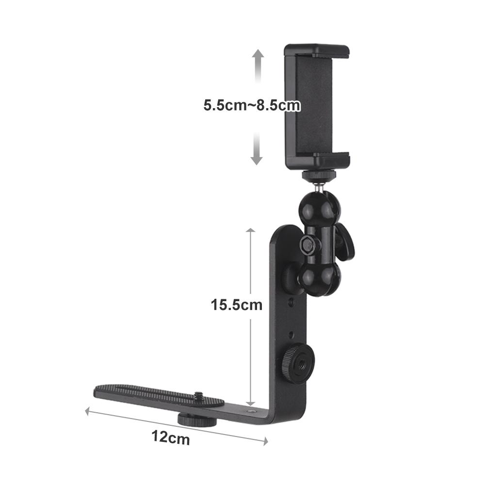 Giá đỡ điện thoại hoặc máy ảnh hình chữ L,Chân đế ballhead giúp điều chỉnh góc chụp