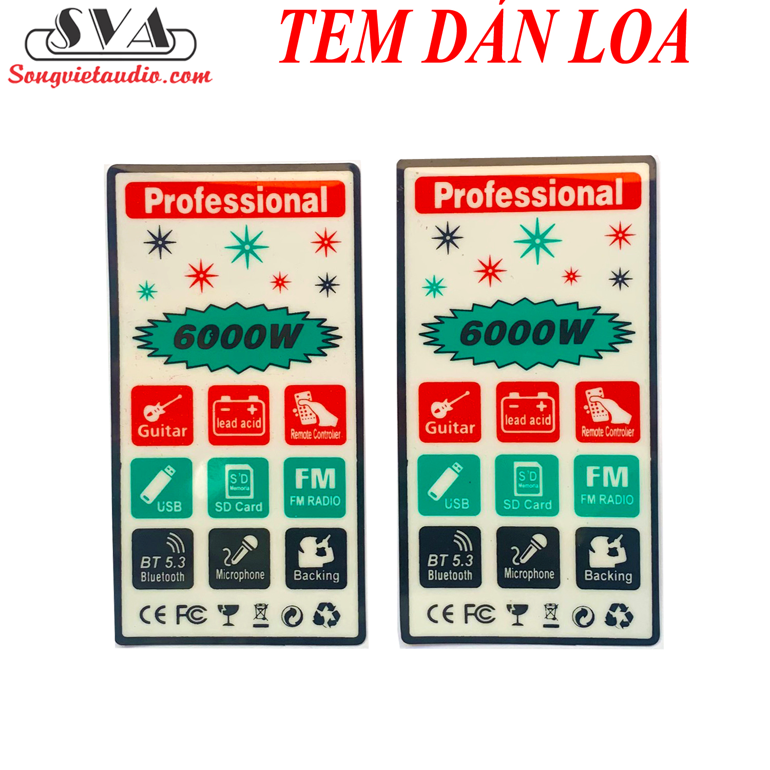 TEM DÁN THÙNG LOA - CẶP