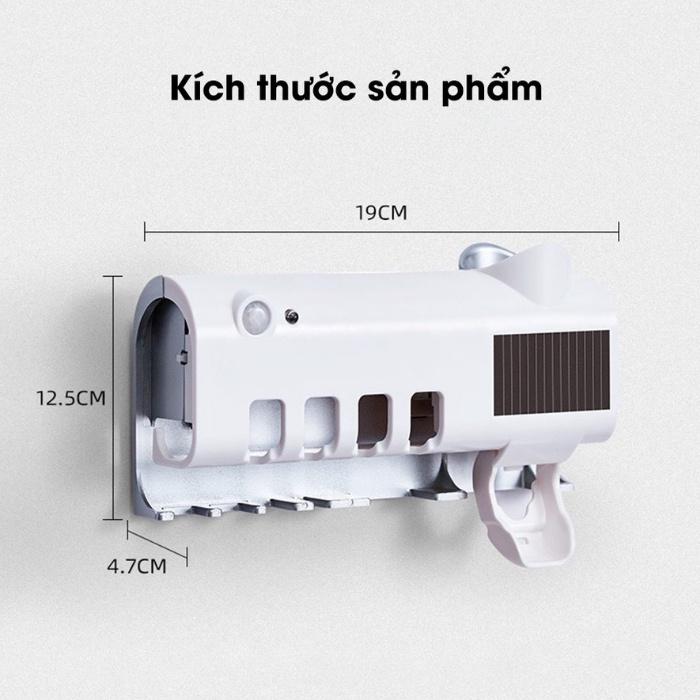 Giá Treo Bàn Chải Đánh Răng Khử Khuẩn | Kệ Để Bàn Chải Đánh Răng & Bộ Nhả Kem Đánh Răng Tự Động Gắn Tường-GD415