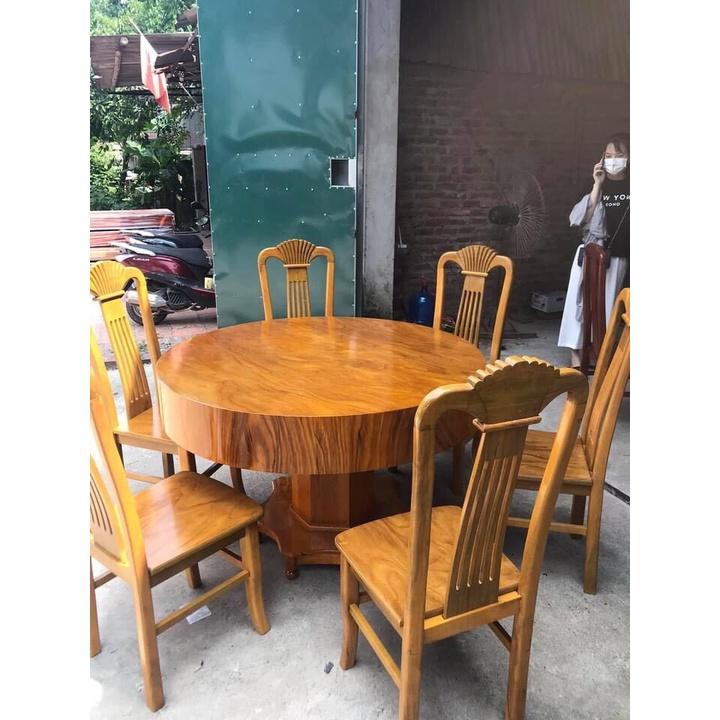 Bàn ăn hộp tròn 6 ghế