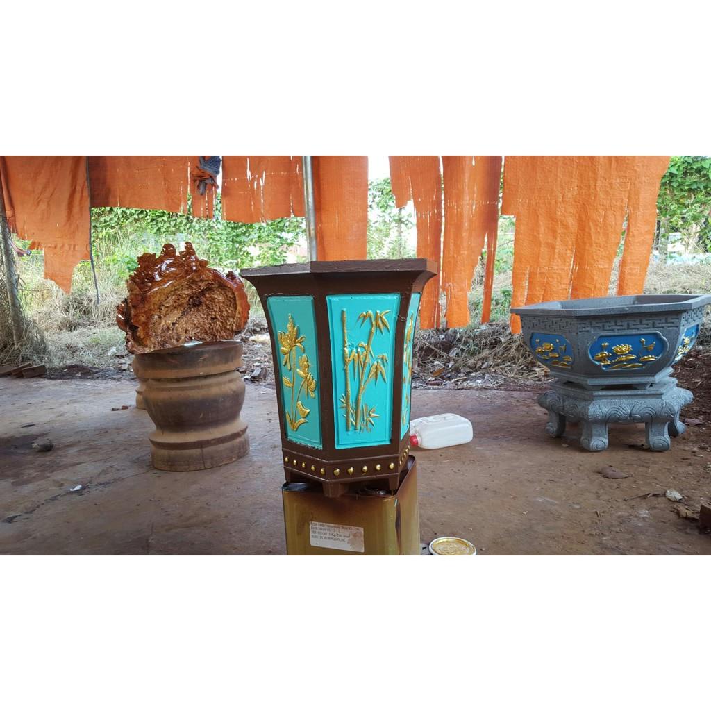Khuôn chậu lục giác ống cao 22