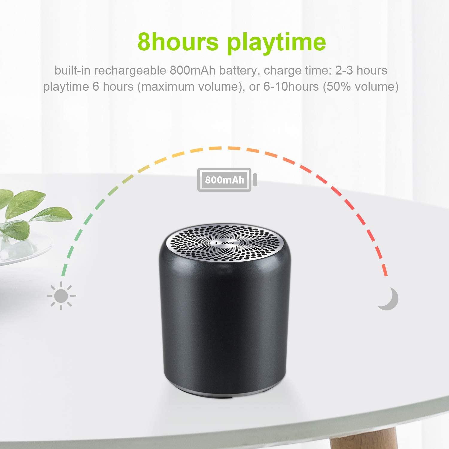 Loa Di Động EWA Siêu Mini Bluetooth 5.0 TWS Âm Thanh Hay Nhất Bass Boombox Thân Kim Loại Caixa De Som Loa Ô Tô Và Loa Siêu Trầm Color: red