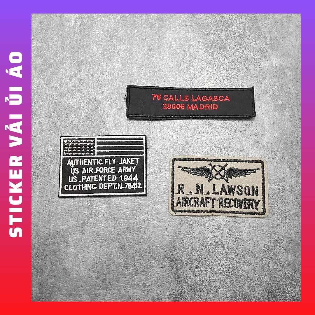 Sticker Patch Ủi Quần Áo,BALO phụ kiện thời trang dùng để trang trí quần áo !