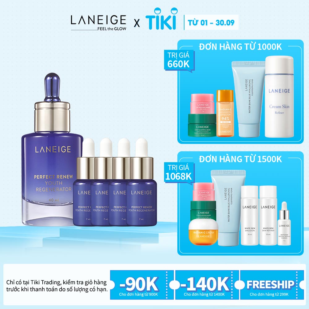 Bộ Tinh Chất Dưỡng Da Ngăn Ngừa Lão Hoá Laneige Perfect Renew Youth Regenerator 40ml + 28ml