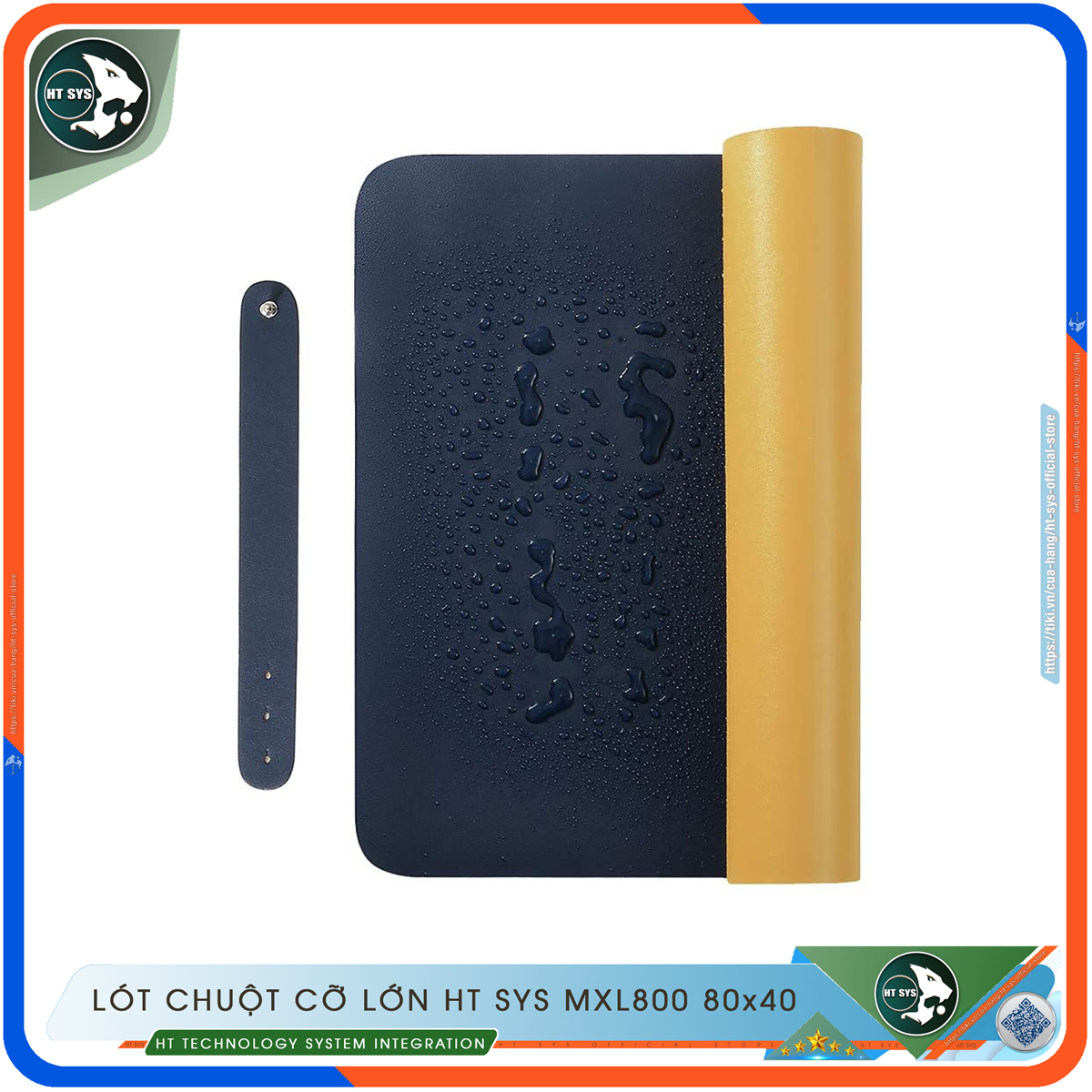 Miếng Lót Chuột HT SYS - Lót Chuột Cỡ Lớn 80x40 Và 90x45 - Chất Liệu PU Cao Cấp, Thiết Kế 2 Mặt Tiện Lợi - Chất Liệu Chống Trơn Trượt, Nhăn, Bám Bụi - Hàng Chính Hãng