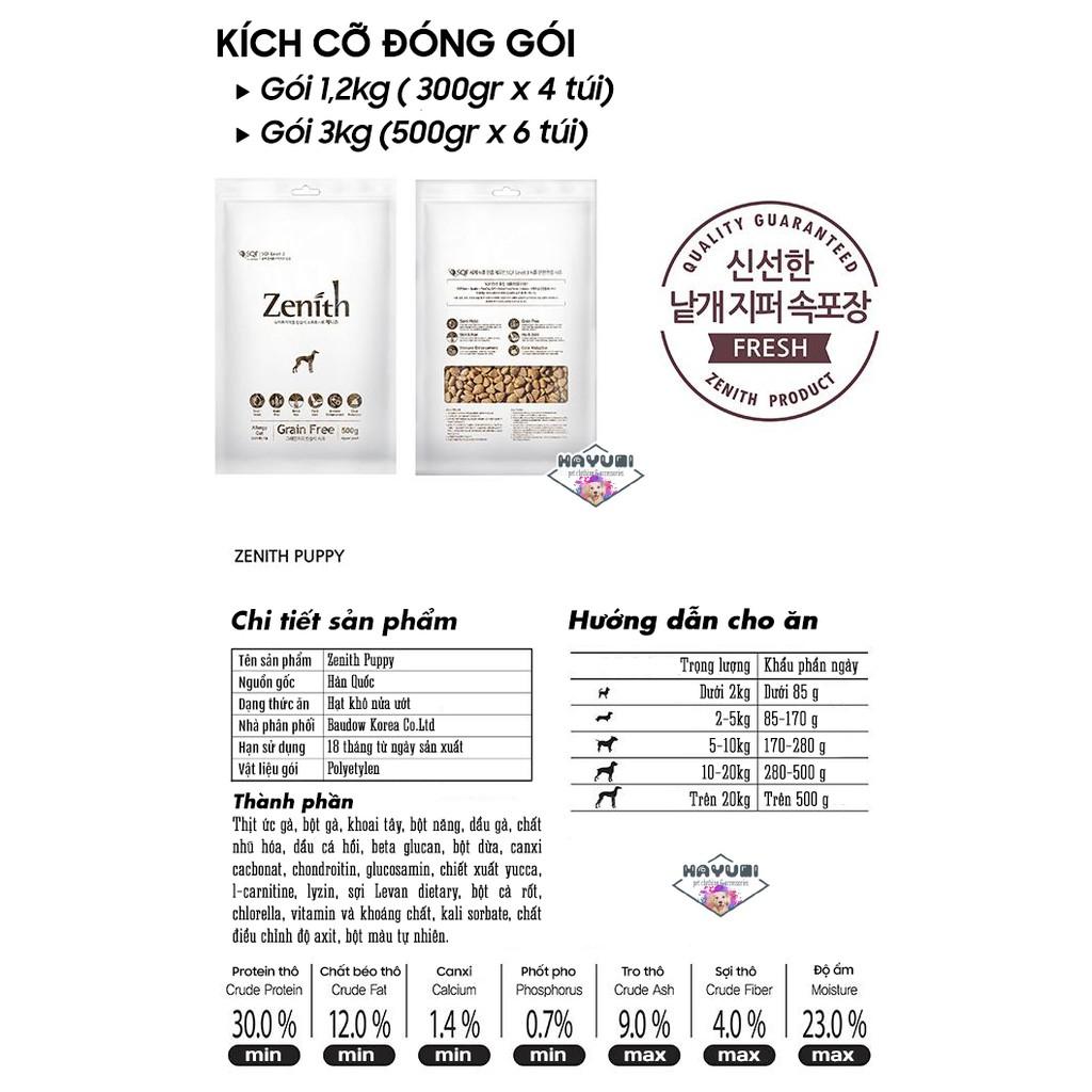 GÓI 1.2KG / 3KG - HẠT MỀM ZENITH CHO CHÓ CON VÀ CHÓ TRƯỞNG THÀNH
