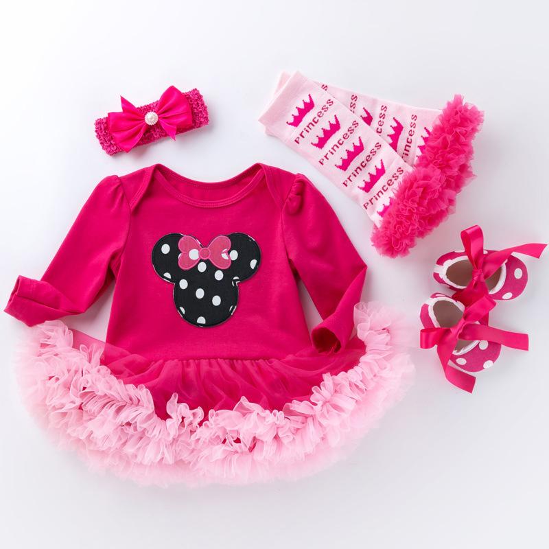 Quần Áo Bé Gái Bộ Trang Phục Đầu Tiên Của Tôi Giáng Sinh Gái Dành Cho Bé Sơ Sinh Bé Gái 4 Quần Áo Quần Áo Bé Sơ Sinh Một Năm sinh Nhật Bé Gái