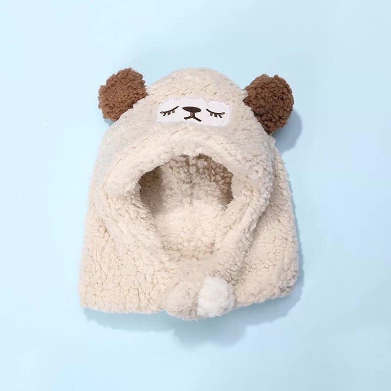 Mũ lông cừu siêu ấm cho bé trai bé gái