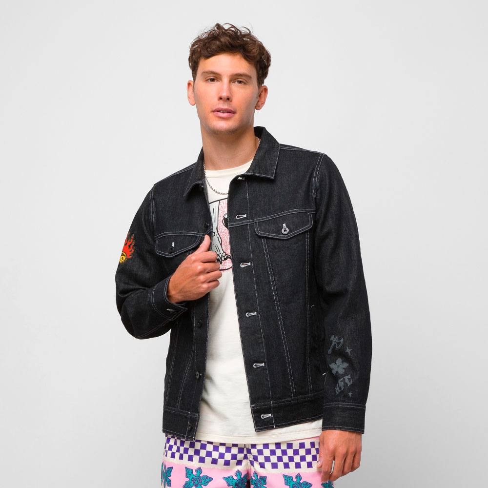 Áo Khoác Vans X Stranger Things HFC Jean Jacket VN0007RVBLK