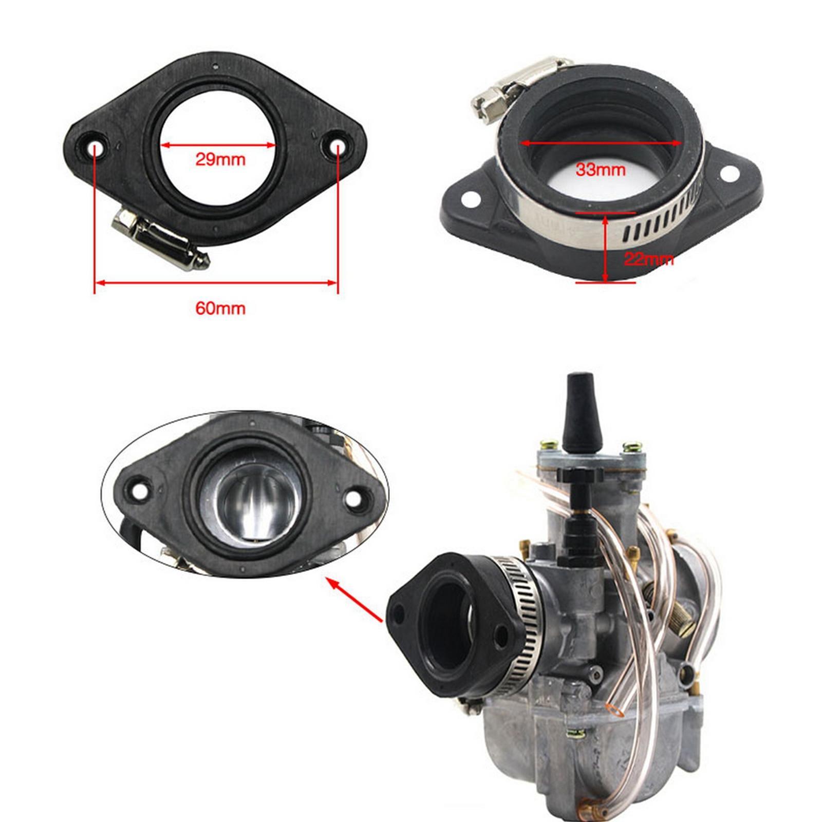Carburetor Manifold Adapter/ Parts Inlet Intake Pipe Rubber Manifold Boot/ Fit for 28mm 30mm Carb for Koso for Pwk Pit Dirt Bike ATV