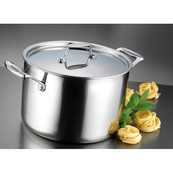 Nồi luộc gà inox cao cấp Scanpan Fusion 24cm-7.6L 74502400, đúc liền thân đáy 5 lớp, dùng bếp từ, máy rửa bát