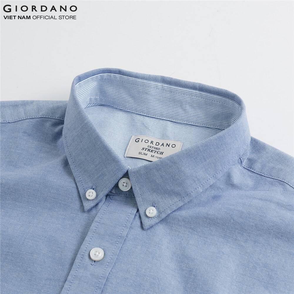 Áo Sơ Mi Oxford Nam Dài Tay Logo Classics Giordano Classic Shirt 01040043