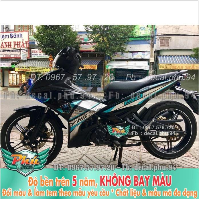 Tem rời Exciter 150 Y15ZR Đen bạc Crom -1