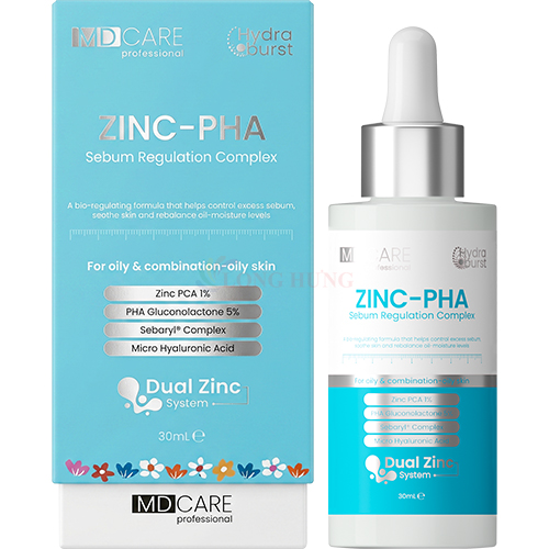 Tinh chất kiềm dầu MD CARE Zinc-PHA Sebum Regulation Complex (30ml) - Hàng chính hãng