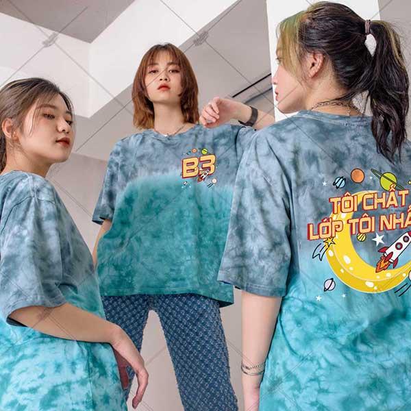 ÁO thun đồng phục cổ tròn lớp màu Patchy. áo lớp giá tận xưởng in theo yêu cầu