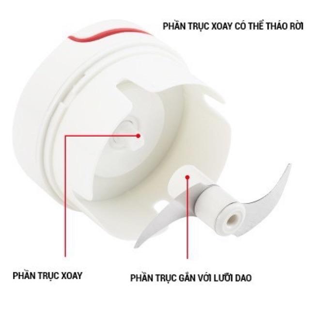 Máy xay tỏi ớt cầm tay Mini Food Chopper (máy trắng kéo tay)