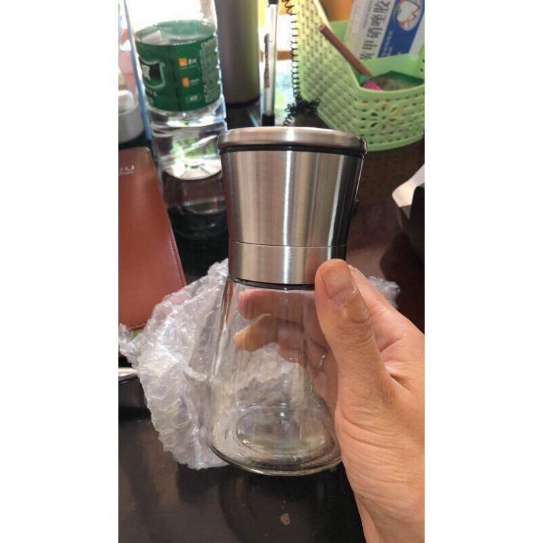 Hũ say tiêu thủy tinh nắp inox cao cấp